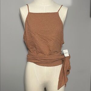 New Free People Large Beach Wrap Around Spaghetti Strap Tank Top NWT